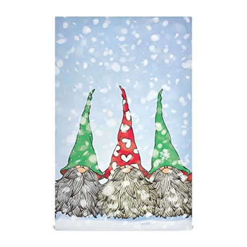 Christmas Winter Gnomes Kitchen Dish Towel Set Of 4,Snowflake Heart 18X28In Absorbent Dishcloth Reusable Cleaning Cloths For Household Use #TOP14