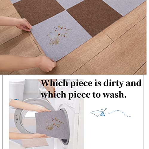 6/9/12 Pcs Self Stick Carpet Tiles, Self Adhesive Carpet Tiles For Floor, Splicing Indoor Carpets, Soft And Comfortable Dirt-Resistant(Size:6Pcs,Color:green) #TOP5