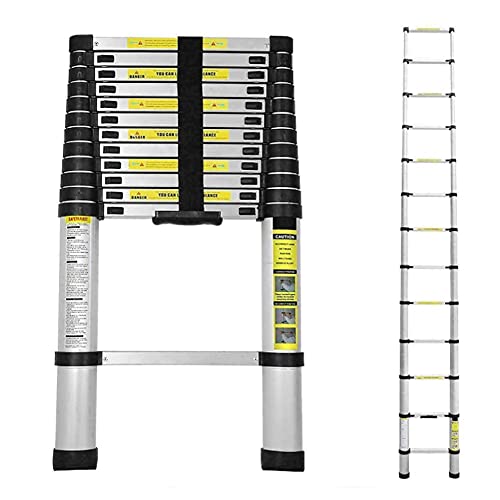 Telescopic Ladder Aluminum Extension Folding Telescopic Ladder Straight Telescoping Ladders Loft Max Load 150kg(330lb) Multi Pursose DIY Tools Portable (Size : 2m)