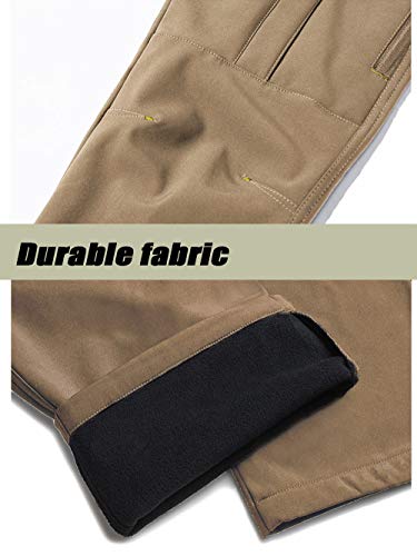 Tacvasen Men's Pants Waterproof Pants Hiking Pants Cargo Pants Fleece Lined Pants Windproof Pants Hunting Pants Warm Pants #TOP5
