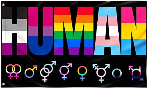 Pride Flag 3x5 Ft Outdoor Gay Pride Rainbow Flag Vivid Color and Fade Proof LGBTQIA Symbols Trans Flag with Brass Grommets for Pride Day Pride Month Parade Flags