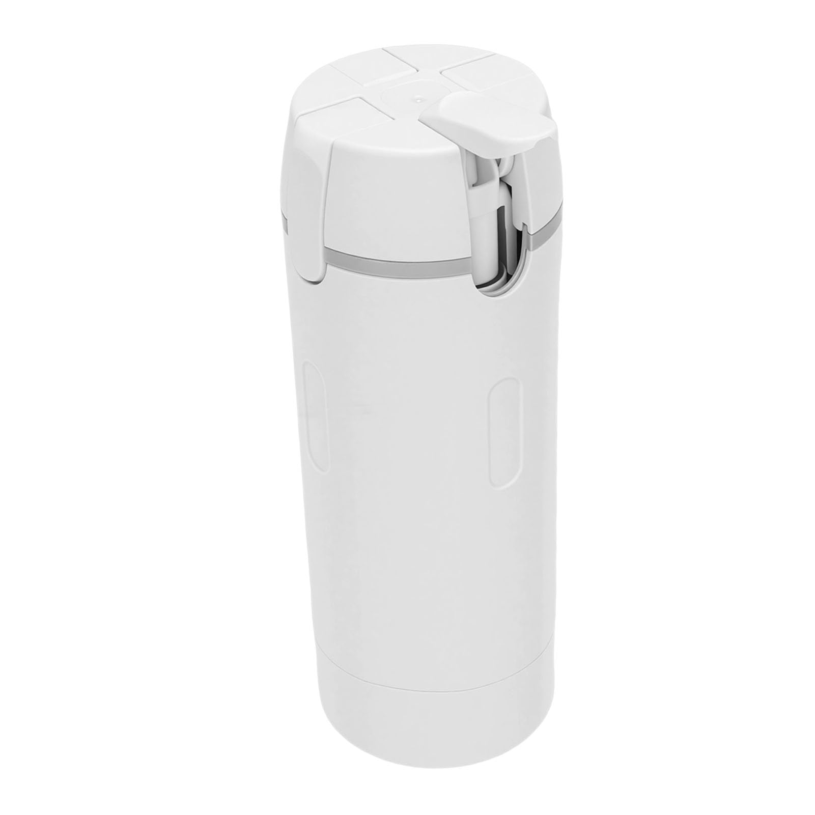 Wakects Flaconi Viaggio Ricaricabili, Contenitori per Liquidi Trasparenti 4 in 1 4 Pezzi 30ml, con Etichette per Shampoo Balsamo Doccia (WHITE)