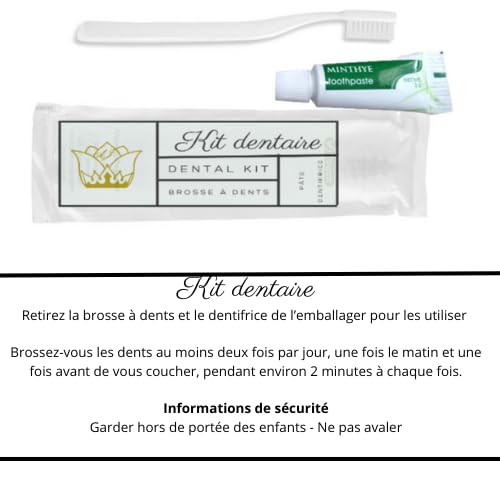 50 Gels douche + 50 Shampoings +50 kits dentaire - (TOTAL 150 ARTICLES) le set ASHINA JACOBSEN pour hotel
