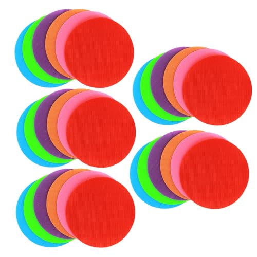 30Pcs Mixed Color 4 Inches Spot Markers for Carpet Floor Dots, Sitting Dots for Teachers Students Elementary Kindergarten Preschool Supplies (Round Circle)