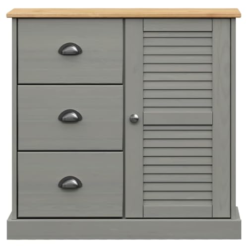 Aparador VIGO gris pino 78x40x75cm solución de orden exterior 7