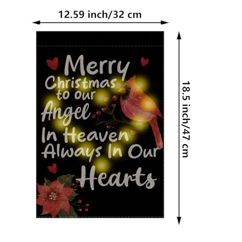 Drapeau de jardin de Noël LED cardinal extérieur 30x45cm