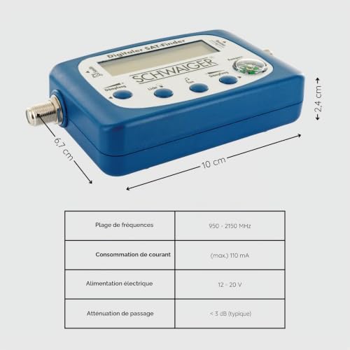 SCHWAIGER -5170- Sat-Finder numérique | Reconnaissance de Satellites | chercheur de Satellites avec Boussole intégrée et Sortie sonore | Dispositif de Mesure pour Un positionnement Optimal – vue 4