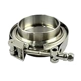 SUS304 V Band Clamp Exhaust Flange Kit - Quick Release Male Female Self-Aligning Set for Auto Exhaust Systems(60mm 2.36inch)