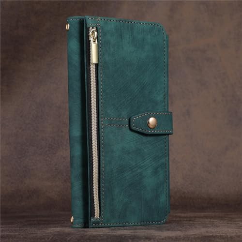 Coque cuir Samsung Note 20 Ultra vert premium style portefeuille