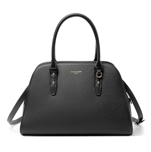 David Jones - Sac à Main Femme Bowling, Cuir PU Bandoulière Epaule, Noir