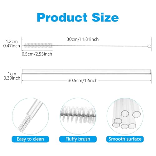 Miniatura 2 de Skythrive Pajitas De Repuesto Compatibles Para Stanley De 40 Oz Y 30 Oz, Tritan Transparente, 6 Pajitas Reutilizables Y 1 Cepillo De Limpieza