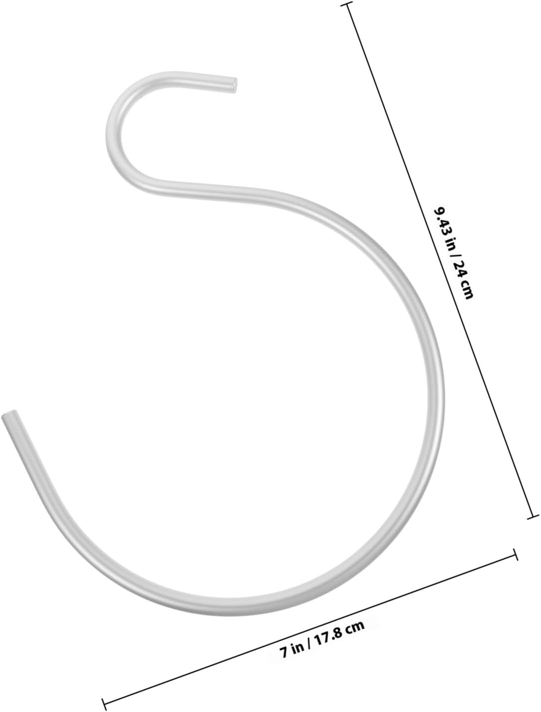 3pcs Aluminum Alloy S-Shaped Scarf Organizer Tie Hanger Multi-Functional Clothes Hook for Closet Storage Coat and Hat Holder Silver
