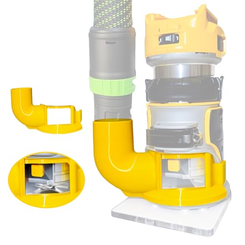 Trim Router Hose Adapter Compatible with Dewalt DCW600, Accessories for Dewalt Router, Sawdust Extraction Module for Dewalt DCW600 for Festool 27mm Hose