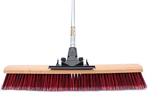 FlexSweep Unbreakable Commercial Push Broom (Contractors 24 Inch) Fine Bristles