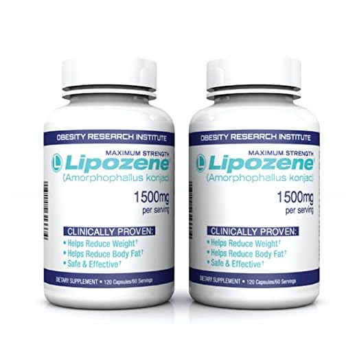 Lipozene Weight Loss Pills (2 Bottles with 120 Capsules in Total Mega Bottle Bundle)