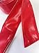 Women Leather Sash for Dress Coat Wrap PU Waist Fashion Belt Tie Size 69X1.57inch (Red)