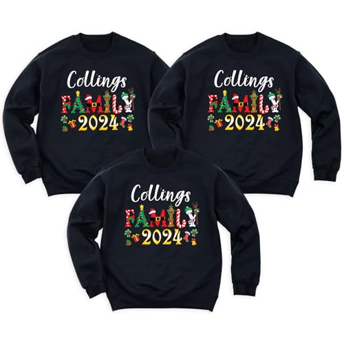 Custom Christmas Sweatshirt for Family Matching Xmas Hoodies for Holiday Celebrations2