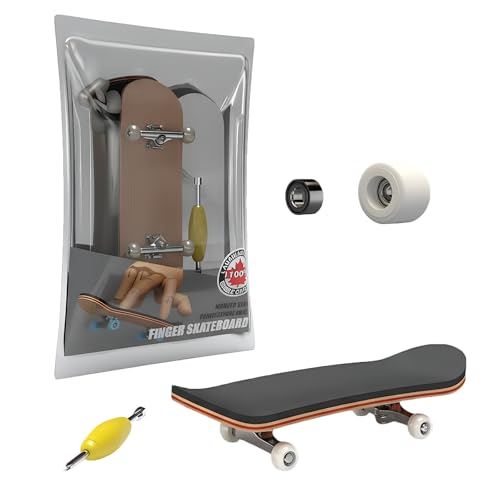 KIKAWORD Professional Fingerboard Maple Wooden Fingerboard with Screwdriver Durable & Stylish Finger Skateboards for All Ages Training Gift