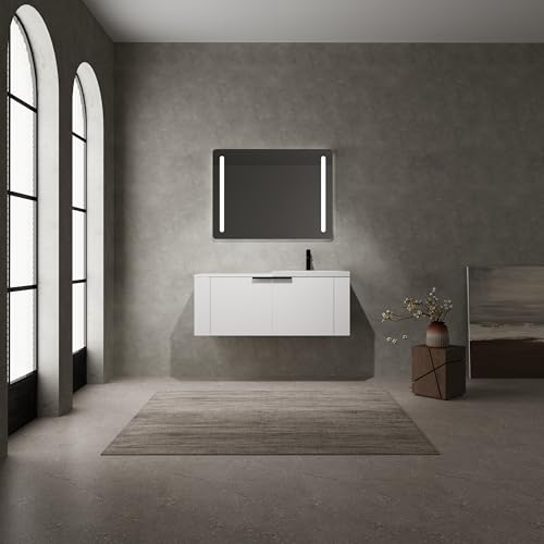 VUMALL Floating Vanity Bathroom, 48 Inch Bathroom Vanity with Sink,