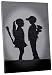 Pingo World 0915PCOMDO4 Girl Meets Boy Gallery Wrapped Canvas Print 20 X 30. Bonus Free Banksy Wall Decal, 20" x 30", Variable