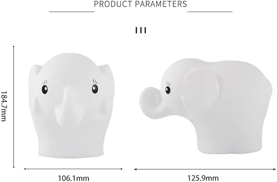 Elephant Night Light, Cute Kids Lamp - USB Chargeable 7 Colour Changing With Tap Portable Animal Silicone Bedside Lamps Room Decor Gifts For Children Birthday Christmas Souvenir