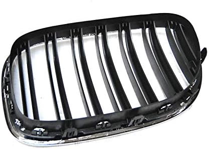 Front Grill Compatible with BMW F01 2009 2010 2011 2012 RS-172 Front Central Sport GrillReplacement Kidney Grille Grill Chrome Black Double Bar
