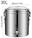 Insulated Beverage Dispenser – Stainless Steel Hot Water Dispenser with Tap for Catering, Tea Urn for Events and Parties