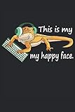 this is my happy face: 6 x 9 lined journal | this is my happy face funny bearded dragon video game reptile lizard pagona gecko reptiles lover