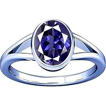 Divya Shakti 7.25-7.50 Carats Iolite Ring Neeli Stone Silver Ring 100% Original Natural AAA Quality Gemstone