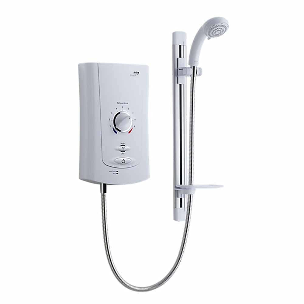 Mira Advance Electric Shower Thermostatic Assistive White Chrome 9Kw Power 5013181057133
