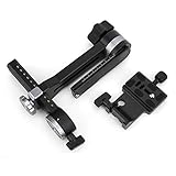【Gran versatilidad】 Hay tornillos de 1/4 de pulgada y enchufes de tornillo de 3/8 de pulgada en la placa de liberación rápida, que son adecuados para varias cámaras/dispositivos.