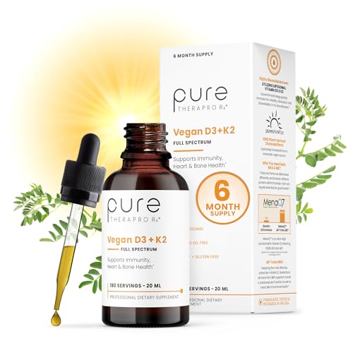 Pure Therapro Rx Vegan D3 + K2 Liposomal, 20ml (6 month supply) Made in USA