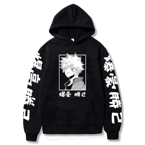 Image of MOONSHINE Printed Anime Cotton Fleece Hoodie, Black, Kids