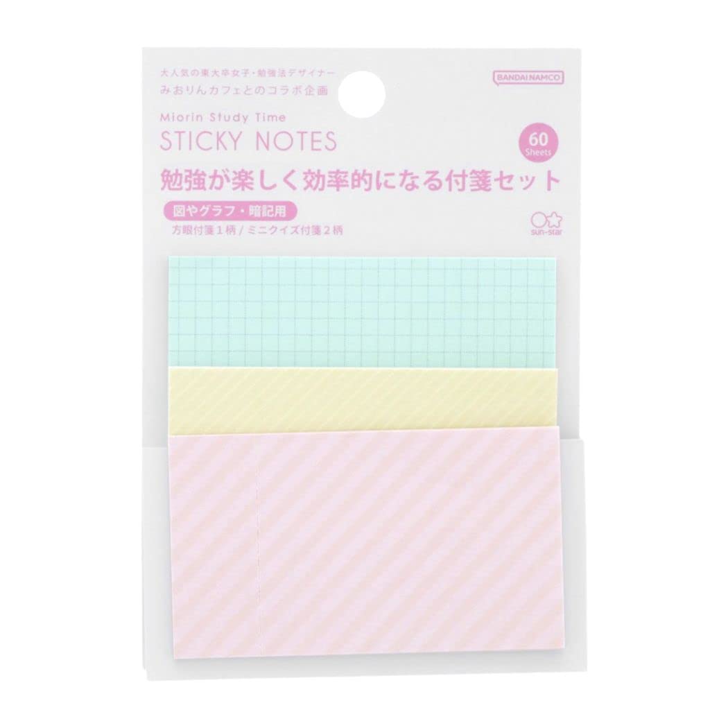Amazon.co.jp: サンスター文具 みおりん 付箋 アソート スタディタイム