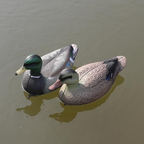 Cifavor Duck Decoys Mallard Duck Hunting Decoys Realistic Plastic Outdoor Garden Decoration Floating Waterfowl Portable Duck Model
