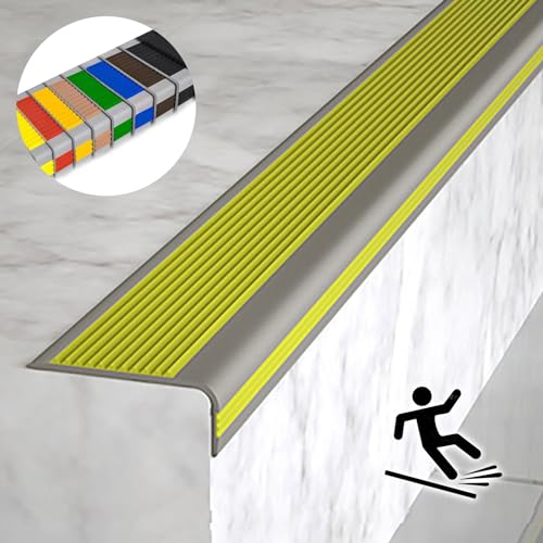Nez de marche autocollant pour réparer un bord d'escalier glissant et éviter les chutes