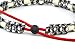 EM-Keramik-Halsband für Hunde & Katzen - Maßanfertigung EM-Band Original US-Paracord (31-40 cm, Schwarz-Weiß)