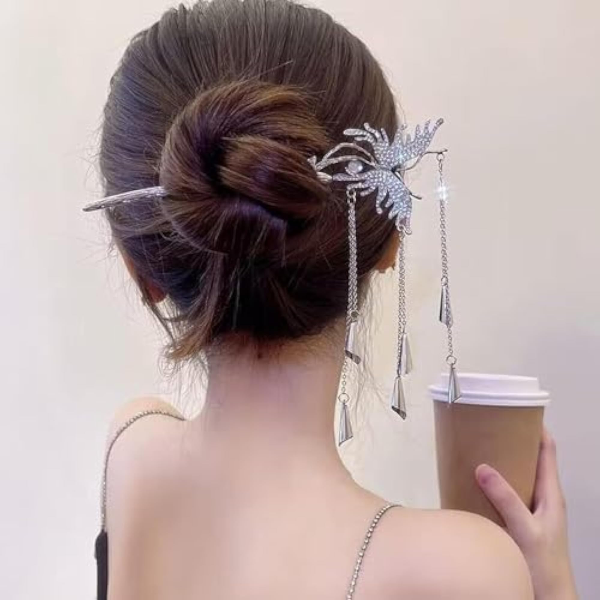 Chinese Style Retro Tassel Hairpin, Vintage Butterfly Design