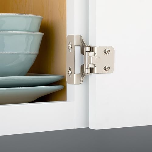 Franklin Brass (10-Pack) Self-Closing Cabinet Hinges Semi-Wrap 1/4' Overlay for Cabinet Doors Kitchen/Cabinets/Cupboards/Furniture Satin Nickel H01911K-SN-B by Franklin Brass - Used condition - Image 5
