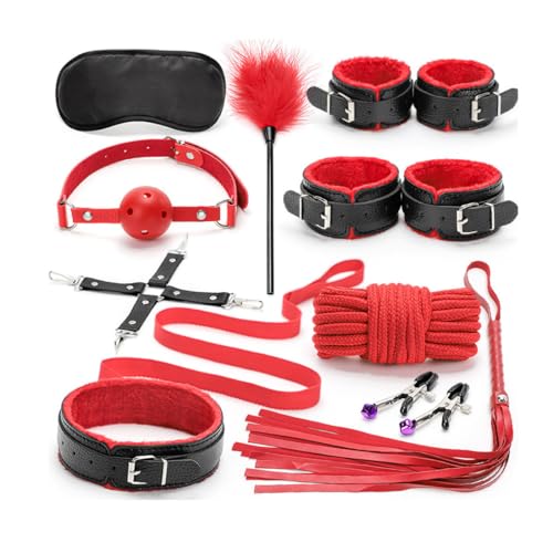31 Piece BDSM Sex Toy Kit with Anal Plug Handcuffs Mouth Gag Spanking - Image 2