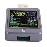 Ausla Tester USB da 1,77 Pollici Multimetro di Alimentazione USB in Lega di Alluminio da 4 V A 28 V 5 A PD3.1 EPR AVS USB4 con CPU da 240 MHz e TFT 128x160 per Laboratori di Riparazione e Test di