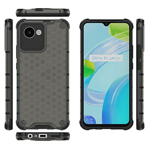 Image of Glasgow Back Case Cover Compatible with Realme C30 (Stylish Design) - Black