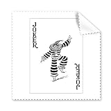 DIYthinker Cartes à Jouer Noir Joker Motif Tissu Lunettes Chiffon de Nettoyage Téléphone Cleaner écran de Cadeau Noir