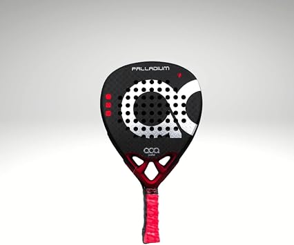 ACA Palladium Professional Padel Racket | Advanced Power & Precision | Red/Metal | 12K Carbon Faces | Diamond Shape | Black EVA Fusion Core