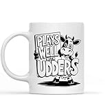 Gift Idea Cow - Funny Cow Gift - Cow Lover Present - Dairy Farmer Gift - Cattle Gift - Well with Udders 11 Oz White Ceramic Coffee Mug 203187