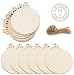 Seventopia Round Blank Wood Discs Bulk with Holes for Crafts Centerpieces 10 Pieces Unfinished Wooden Christmas Cutouts Ornaments to Paint