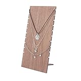 Material de madera: hecho de madera de alta calidad, ligero y duradero, no es fácil de romper, se pueden utilizar durante mucho tiempo, con un patrón único de madera natural, tus manualidades y joyas se ven muy profesionalmente mostradas.