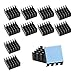 Gadgeter 10pcs Aluminum Heatsink Cooler Circuit Board Cooling Fin for Raspberry Pi,VGA RAM,IC Chips,Mosfet SCR,South Bridge,North Bridge, with 3M 8810 Thermally Conductive Heat Transfer Tape