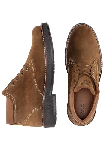 camel active Herren Leichter Boot aus Veloursleder Hellbraun, menswear-42