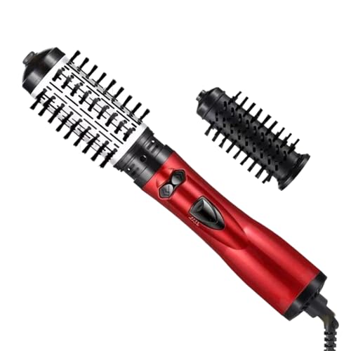 Cepillo secador de pelo iónico: estilizador giratorio de aire caliente, herramienta rizadora de calor de 3 niveles, cepillo de peinado | Herramienta para el cabello para mujeres, alisado, rizado,